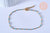 EP-chaine de cheville acier doré 14k résine bleu clair chaine dorée 1.5-2mm/23cm, x1 (G3660)