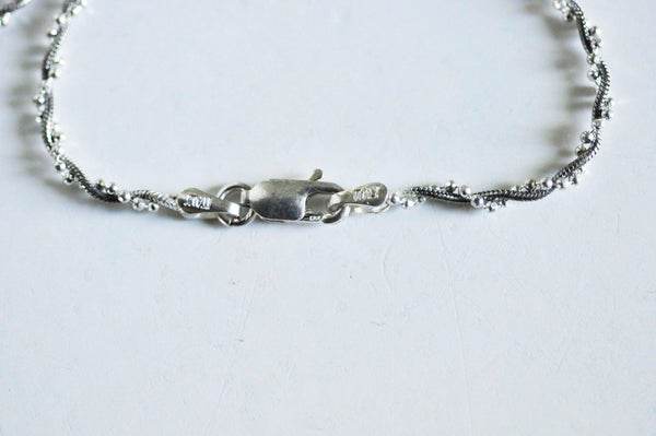 EP collier 2 couleurs argent massif,-chaine serpet,chaine complète,création collier,argent 925, création bijoux0.8mm,40cm-G0277