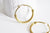 EP créoles maille acier doré, bijoux doré, création bijoux, oreille percée,sans nickel, la paire, boucles acier, 44.5mm-G72