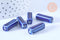 EP perle porcelaine rectangle bleu foncé 25-29mm, x5 (G5394)
