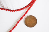 EP perle ronde corail rouge naturel 3mm, x1 fil de 40cm (G2520)