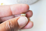 EP-perle rondelle intercalaire laiton doré zircon grade AAA, 8mm, x5 (G4121)