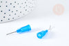 EP x 5 aiguilles incurvées en plastique et acier inoxydable 0,7mm G8543