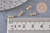 Element à coller zamac doré et zircon AB 57x2.2mm, x2 (G5252)