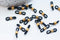 Embout cordon lunettes noir doré x20 (G4754)