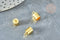 Embouts corde laiton doré à coller 9.5x6mm, x10 (G8363)