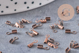 Embouts corde métal cuivre à pincer 6.5mm, x1 gr (G1273)