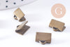 Embouts ruban laiton bronze à pincer 10mm, x10 (G4518)