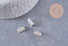 Embouts ruban métal argenté 13mm, x50 (22.8gr) (G0900)