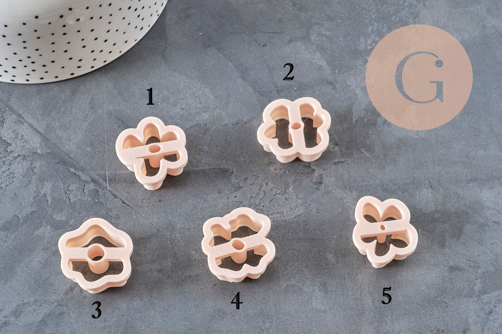 Interchangeable Creole Flower Polymer Clay Cutter 20mm, x1 (G10957)