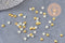 Etoile à coller zamac doré,fournitures à coller pour décorer pierres et bijoux,4mm, x10 G5324