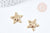 Etoile martelé laiton doré18K 19mm, pendentif étoile texturé, création bijoux doré, x1 G8559