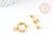 Fermoir T alliage doré fabrication bijoux, fermoirs dorés,apprêt doré,fabrication bracelet, 20mm, x2 G3121