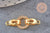 Fermoir à clipser anneaux laiton doré 18k strass 25.5mm, x1 (G2996)