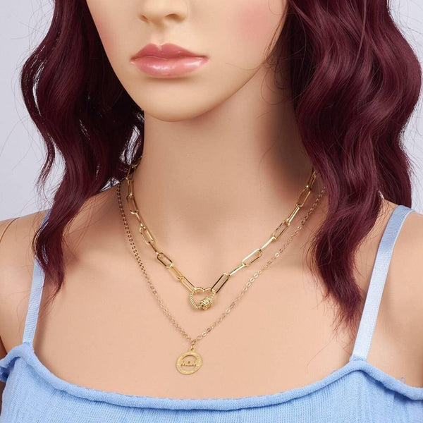 Fermoir à vis coeur laiton doré torsadé 17mm, x1 (G2918)