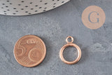 Fermoir boucle OT acier 304 inoxydable IP or rose 19mm, x1 (G11351)-Fermoirs-Gingerlily Perles