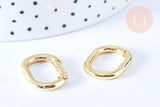 Fermoir mousqueton à clapet en laiton doré 18K 19.5mm, x1 (G7252)