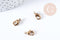 Fermoir mousqueton laiton brut 12mm fabrication bijoux, x5 (G8952)