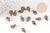 Fermoir mousqueton zamac bronze 10mm, x20 (G0537)