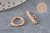 Fermoirs OT acier 304 inoxydable or rose 19-21mm, x1 (G11352)-Fermoirs-Gingerlily Perles