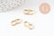 Fermoirs crochet S acier 304 inoxydable doré 12.5mm, x2 G9721