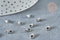 Fermoirs mousquetons acier 304 inoxydable platine 9mm, x20 (G8151)