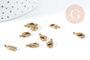 Fermoirs mousquetons laiton brut 11.5mm, x10 (G8953)