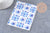 Feuille de transfert polymère – Carreaux (Tiles) bleus 14x10 cm, x1 (G10779)