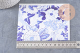Feuille de transfert polymère – Jouy bleu 14x10 cm, x1 (G10778)