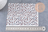 Feuille de transfert polymère – Léopard fond blanc 14x10 cm, x1 (G10788)