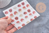 Feuille de transfert polymère – Motif Bulle Automne 14x10 cm, x1 (G11008)