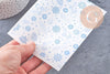 Feuille de transfert polymère – Motif Hiver bleu 14x10 cm, x1 (G10780)