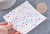 Feuille de transfert polymère – Motif confetti 14x10 cm, x1 (G11015)