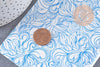 Feuille de transfert polymère – Vagues bleues 14x10 cm, x1 (G10790)