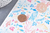 Feuille de transfert polymère – motifs Corail Multicolore 14x10 cm, x1 (G10768)