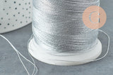 Fil argent métallisé 0.4mm, x5 Mètres (G1860)