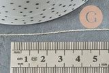 Fil blanc ivoire métallisé,fil original, fil Couture broderie,fil or, diamètre 0.8mm, x5 ou x10 Mètres ,G1859