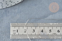 Fil d'acier inoxydable platine argenté 0.3mm, x1 Mètre (G8096)
