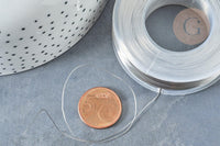 Fil d'acier inoxydable platine argenté 0.3mm, x1 Mètre (G8096)
