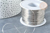 Fil d'acier inoxydable platine argenté 0.5mm, x1 Mètre (G8195)