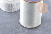 Fil élastique nylon transparent 0.8mm, x5mètres (G1534)