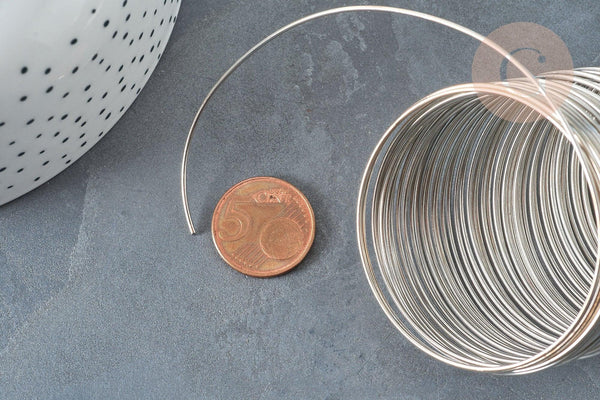 Fil mémoire de forme acier inoxydable platine 55mm,x10 tours (G7208)