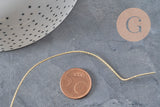 Fil métallique cuivre doré 18K torsadé 1mm, x1 mètre (G11243)