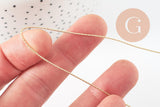 Fil métallique cuivre doré torsadé 0.8mm, x1 mètre (G9638)