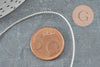 Fil métallique laiton argenté torsadé 0.8mm,x1 mètre G9640