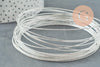 Fil métallique laiton argenté torsadé 0.8mm,x1 mètre G9640