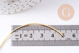 Fil métallique laiton doré carré 0.8mm, x1 mètre (G10606)