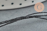 Fil noir métallisé 0.6mm, x5 Mètres (G1046)