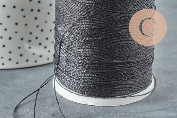 Fil noir métallisé 0.6mm, x5 Mètres (G1046)