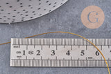 Fil nylon métallique acier doré foncé 0.38mm, x1 bobine de 9mètres (G4445)